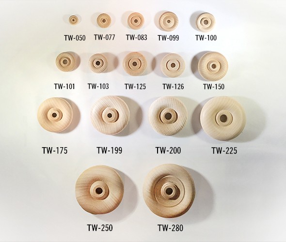 Buy wooden wheels with contoured face | Bear Woods Supply
